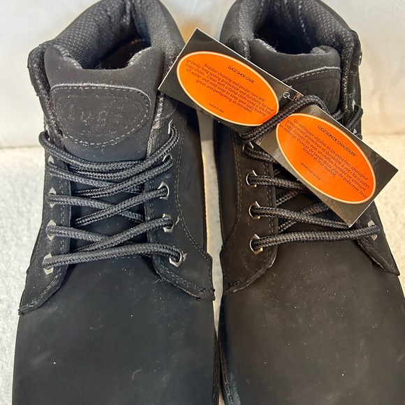 Lugz Mens Mantel Mid Man Made Mid-Calf Black Suede work Boots / Size 11 - Picture 8 of 15